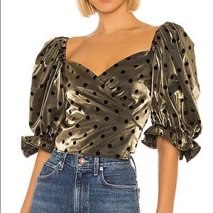 LPA Puff Sleeve Wrap Top